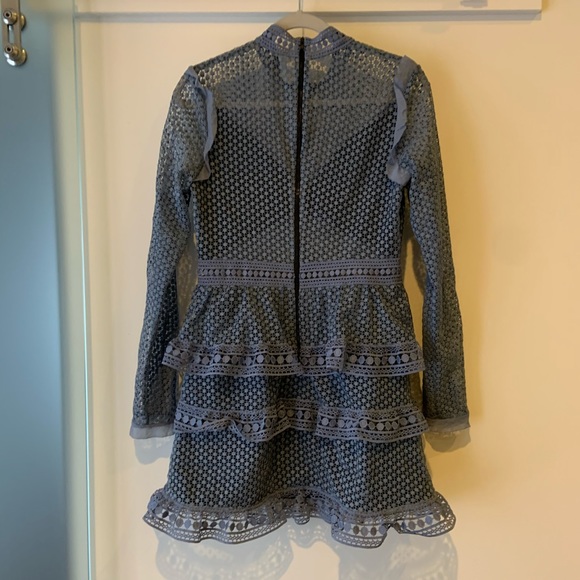 Self-Portrait Blue-grey Formal Dress - Picture 8 of 8